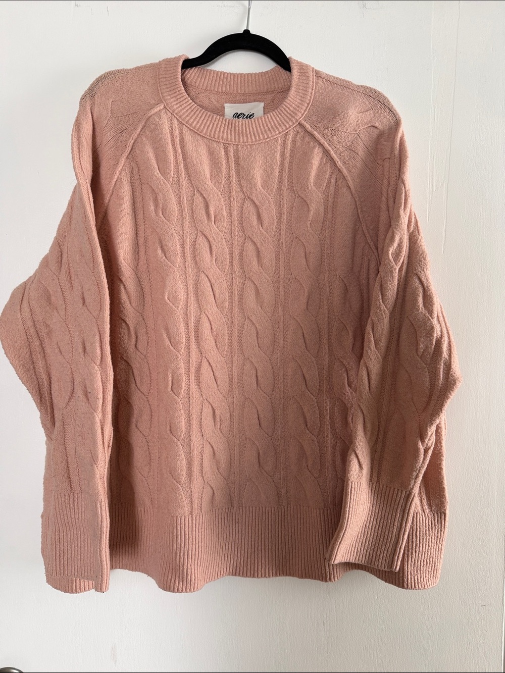 aerie Cable Knit Crewneck Sweater